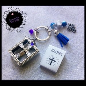 Handmade Christian Bible beaded Keyring Handmade New
